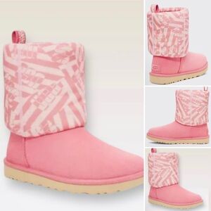 UGG Australia Women’s CLASSIC Boots SHORT JERSEY STRIPE Size 7